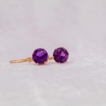 Amethyst-gold-round-earrings14Karats-12